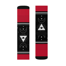 Load image into Gallery viewer, 10 Moon Pyramid Rouge Socks by Calico Jacks
