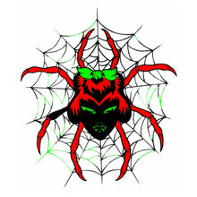Cargar imagen en el visor de la galería, Microfiber Duvet Cover Spider Red design by Calico Jacks