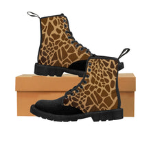 Load image into Gallery viewer, 1 Men&#39;s Canvas Boots Giraffe Print by Calico Jacks
