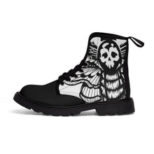 Load image into Gallery viewer, 5 Men&#39;s Canvas Boots Death&#39;s Head Moth by Calico Jacks
