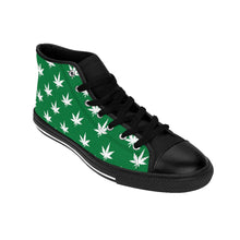 Load image into Gallery viewer, 8 Women&#39;s High-top Sneakers Green Leaf by Calico Jacks
