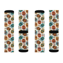 Load image into Gallery viewer, 9 Sugar Skulls on Socks by Calico Jacks