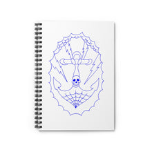 Load image into Gallery viewer, 1 Anchor Tattoo Note Book - White - Spiral Notebook - Ruled Line by Calico Jacks