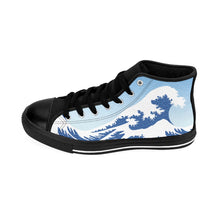 Lade das Bild in den Galerie-Viewer, 3 Men's High-top Sneakers Japanese Blue Wave by Calico Jacks