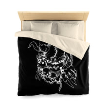 Cargar imagen en el visor de la galería, 1 Microfiber Duvet Cover Horns Black design by Calico Jacks