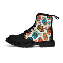 Charger l'image dans la galerie, 2 Women's Canvas Boots Sugar Skulls by Calico Jacks