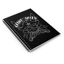 Load image into Gallery viewer, 3 White Skull Note Book - Spiral Notebook - Ruled Line by Calico Jacks