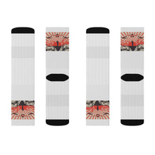 Load image into Gallery viewer, 2 Kamikaze White on Socks by Calico Jacks