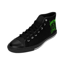 Load image into Gallery viewer, 5 Men's High-top Sneakers Green Skull by Calico Jacks