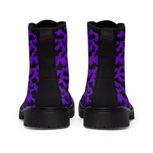 Charger l'image dans la galerie, 7 Women's Canvas Boots Purple Bats by Calico Jacks