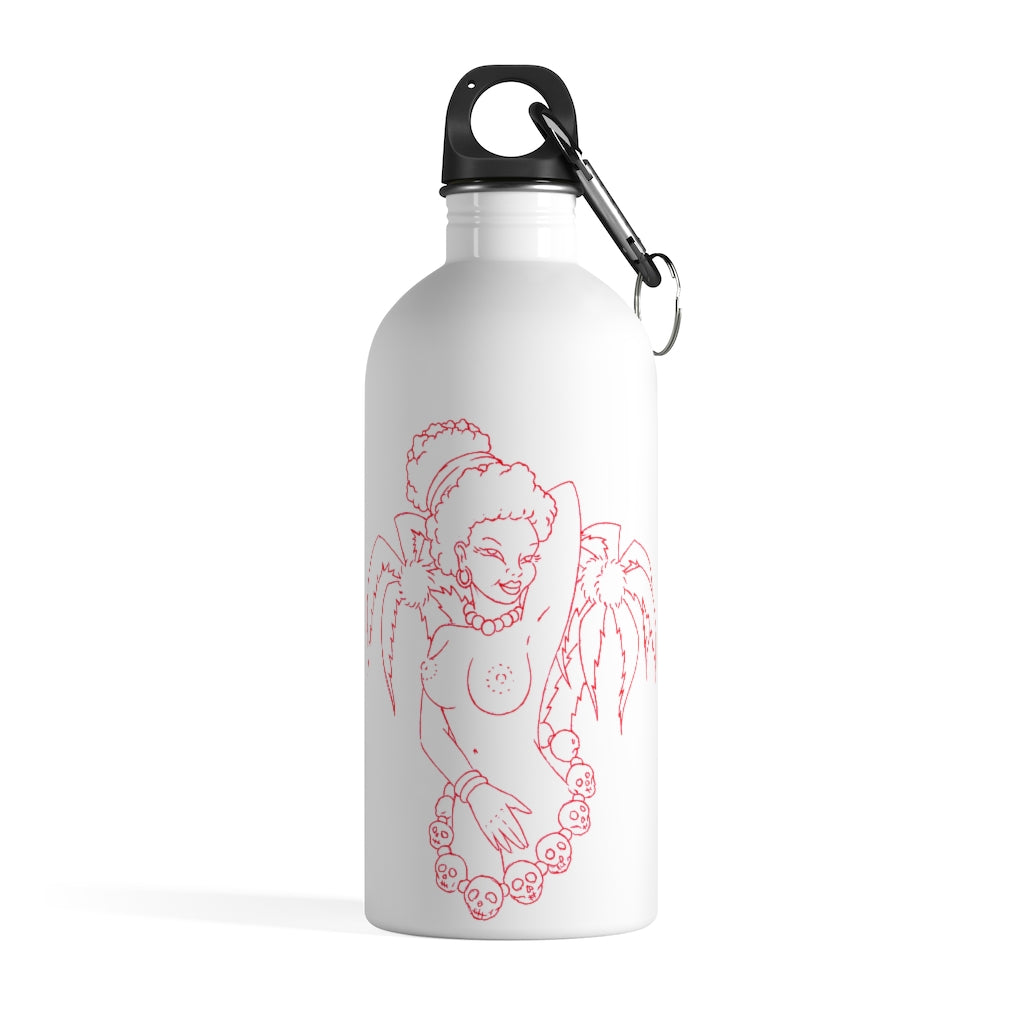 1 Stainless Steel Water Bottle Hula Red design by Calico Jacks