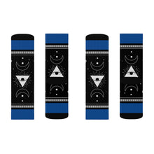 Load image into Gallery viewer, 5 Pyramid Blue Socks by Calico Jacks
