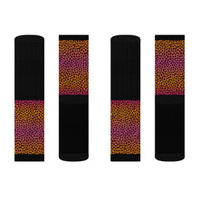 Load image into Gallery viewer, 2 Ombre Leopard Print Tops of Socks by Calico Jacks
