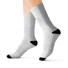 Lade das Bild in den Galerie-Viewer, 8 Blue Hula Girl on Socks by Calico Jacks