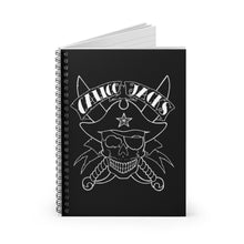 Load image into Gallery viewer, 2 White Skull Note Book - Spiral Notebook - Ruled Line by Calico Jacks