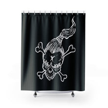 Load image into Gallery viewer, 1 Shower Curtain Voodoo Bones Black design by Calico Jacks