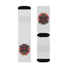 Cargar imagen en el visor de la galería, 11 Samurai on White Socks by Calico Jacks