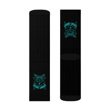 Load image into Gallery viewer, 10 Blue Skulls on Socks by Calico Jacks