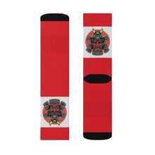 Cargar imagen en el visor de la galería, 10 Samurai on Red Socks by Calico Jacks