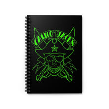 Load image into Gallery viewer, 1 Green Skull Note Book - Spiral Notebook - Ruled Line by Calico Jacks