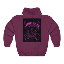 Load image into Gallery viewer, Unisex Hooded Top Purple Skull