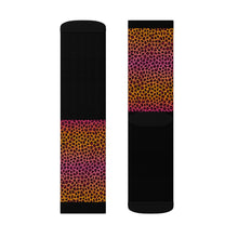 Load image into Gallery viewer, 3 Ombre Leopard Print Tops of Socks by Calico Jacks