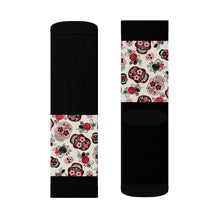 Load image into Gallery viewer, 7 Sugar Skull Tops of Socks by Calico Jacks