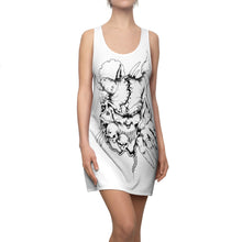Lade das Bild in den Galerie-Viewer, Women's Racerback Dress Demon White design by Calico Jacks