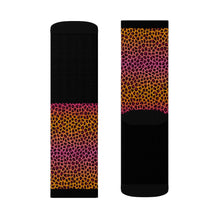 Load image into Gallery viewer, 7 Ombre Leopard Print Tops of Socks by Calico Jacks