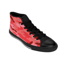 Load image into Gallery viewer, 8 Women&#39;s High-top Sneakers Coral Pink Camouflage by Calico Jacks
