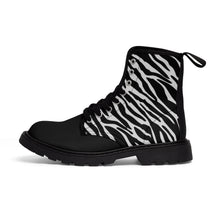 Load image into Gallery viewer, 2 Men's Canvas Boots Zebra Stripe by Calico Jacks