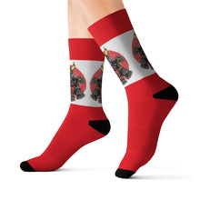 Cargar imagen en el visor de la galería, 8 Samurai on Red Socks by Calico Jacks