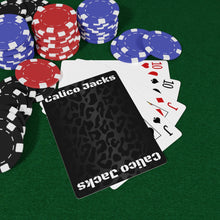 Load image into Gallery viewer, Calico Jacks Poker Cards Black Leopard