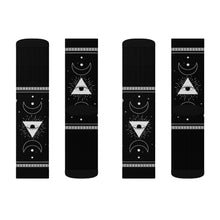 Cargar imagen en el visor de la galería, 2 Moon Pyramid Black Socks by Calico Jacks