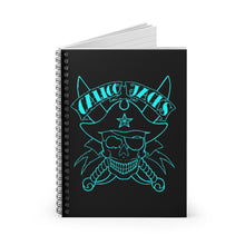 Load image into Gallery viewer, 2 Blue Skull Note Book - Spiral Notebook - Ruled Line by Calico Jacks