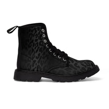 Load image into Gallery viewer, 4 Men's Canvas Boots Black Leopard Print by Calico Jacks