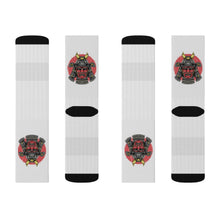 Cargar imagen en el visor de la galería, 9 Samurai on White Socks by Calico Jacks