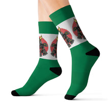 Load image into Gallery viewer, 8 Samurai on Green Socks by Calico Jacks

