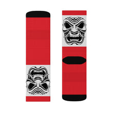 Cargar imagen en el visor de la galería, 7 White Oni on Red Socks by Calico Jacks