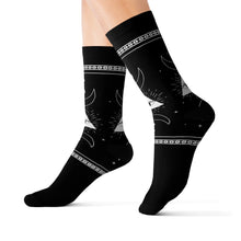 Load image into Gallery viewer, 4 Moon Pyramid Black Socks by Calico Jacks
