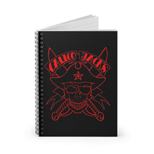 Load image into Gallery viewer, 2 Red Skull Note Book - Spiral Notebook - Ruled Line by Calico Jacks