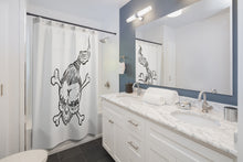 Load image into Gallery viewer, 2 Shower Curtain Voodoo Bones White design by Calico Jacks

