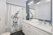 Load image into Gallery viewer, 2 Shower Curtain Voodoo Bones White design by Calico Jacks