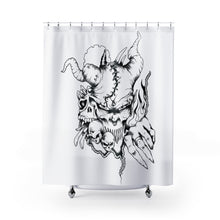Load image into Gallery viewer, 1 Shower Curtain Demon White design by Calico Jacks