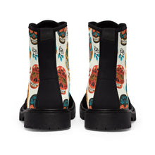 Load image into Gallery viewer, 7 Women&#39;s Canvas Boots Sugar Skulls by Calico Jacks
