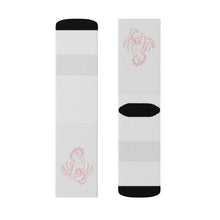 Load image into Gallery viewer, 3 Red Hula Girl on Socks by Calico Jacks