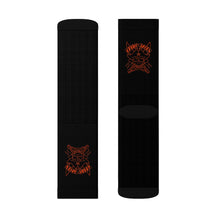 Load image into Gallery viewer, 11 Orange Skulls on Socks by Calico Jacks