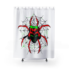 Load image into Gallery viewer, 1 Shower Curtain Spider Red design by Calico Jacks