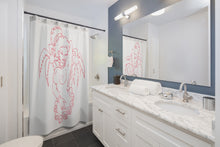 Load image into Gallery viewer, 2 Shower Curtain Hula Red design by Calico Jacks