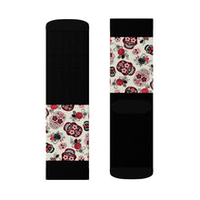 Load image into Gallery viewer, 6 Sugar Skull Tops of Socks by Calico Jacks
